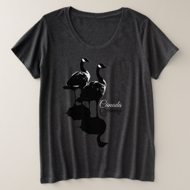 Canada Goose Shirts Plus Size Goose T-shirts (Design Front)