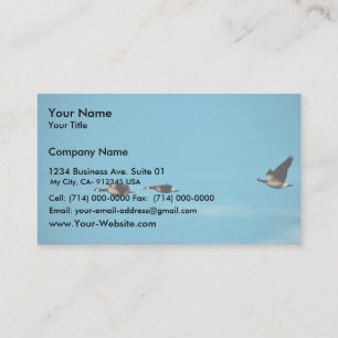 Canada goose trio in flight business card