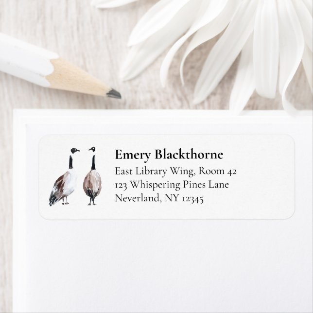 Canada Goose Vintage Hand-Drawn Bird Address (Insitu)