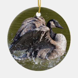 Canada Goose With Attitude Ceramic Tree Decoration