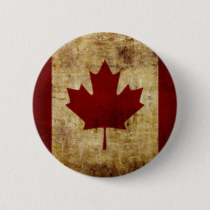 Canada / grunged Flag 6 Cm Round Badge