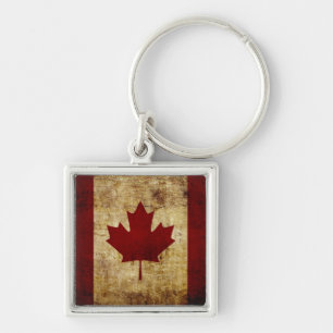 Canada / grunged Flag Key Ring