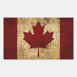 Canada / grunged Flag Rectangular Sticker