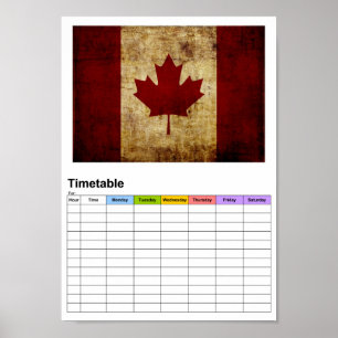 Canada/grunged flag  / Timetable Poster