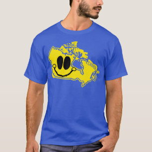 Canada Happy toon Map Face with smile T-Shirt