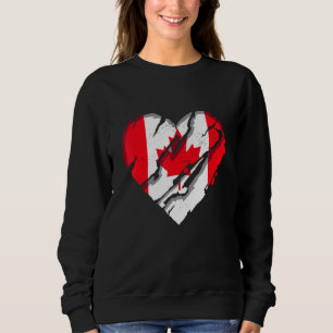 Canada Heart Canadian Flag Canadian Pride Sweatshirt