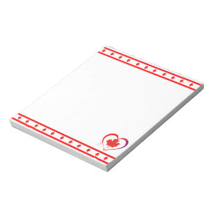Canada heart notepad
