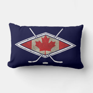 Canada Hockey Flag Logo Pillow