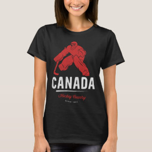 Canada Hockey Goalie Player Eh Team Maple Leaf Ret T-Shirt