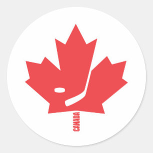 Canada Hockey Maple Leaf Classic Round Sticker