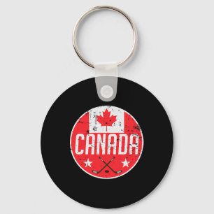 Canada Ice Hockey Flag Jersey Supporter Canadian F Key Ring