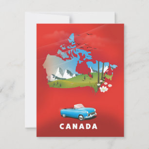 Canada illustrated travel print.