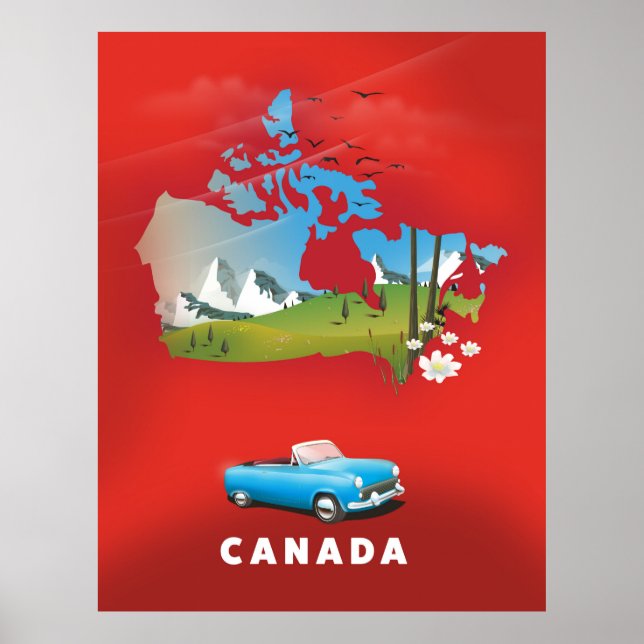 Canada illustrated travel print. poster (Front)