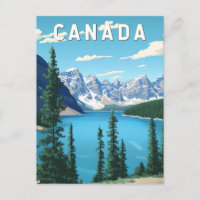 Canada Illustration Travel Art Vintage
