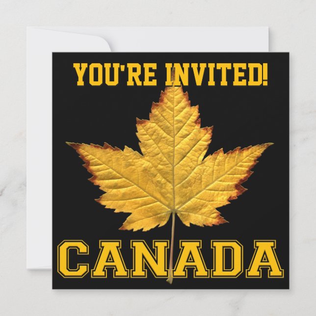 Canada Invitations Personalise Varsity Canada RSVP (Front)