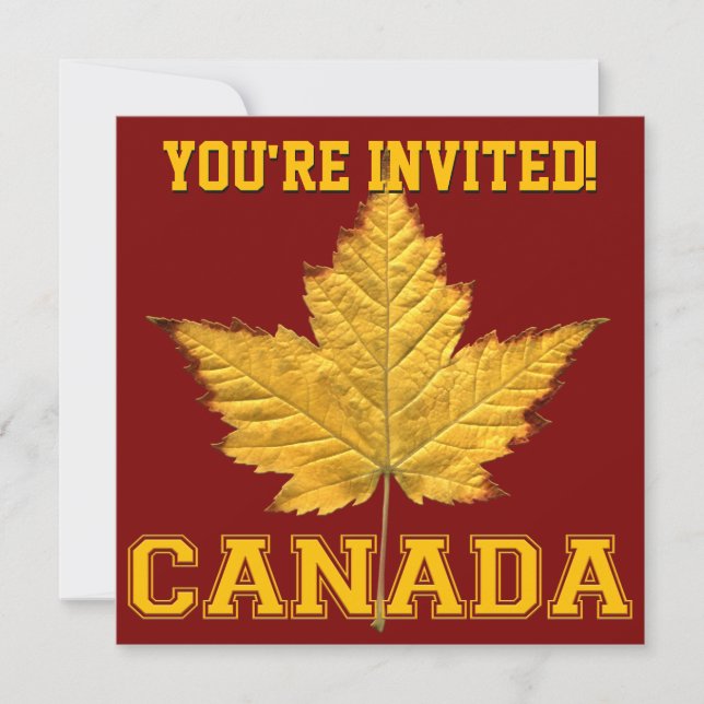 Canada Invitations Personalise Varsity Canada RSVP (Front)
