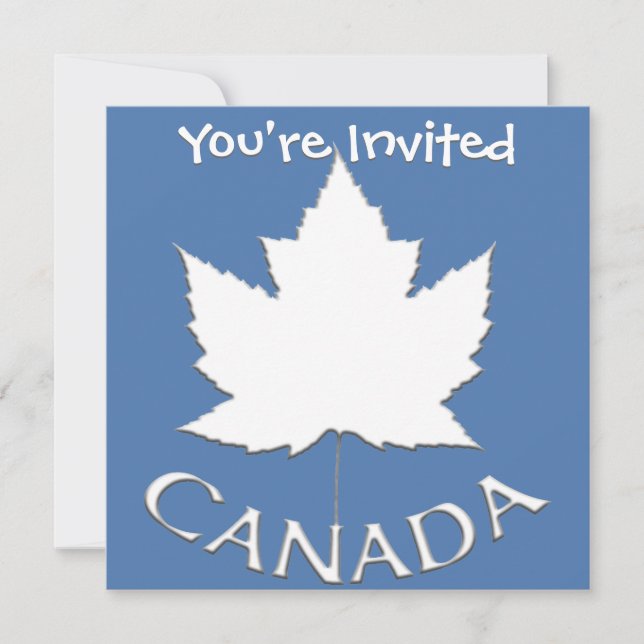 Canada Invitations Personalised Canada RSVP Cards (Front)