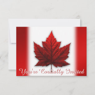 Canada Invitations Personalised Canada RSVP Cards