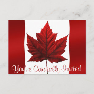 Canada Invitations Personalised Canada RSVP Cards