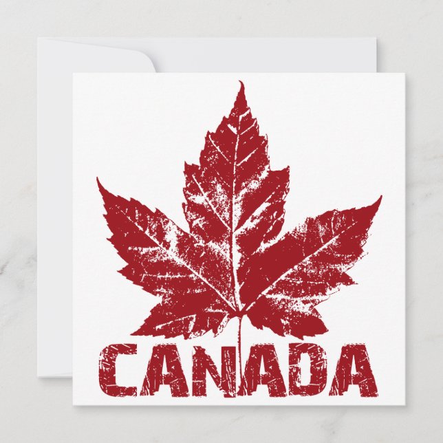 Canada Invitations Personalised Cool CAnada RSVP (Front)