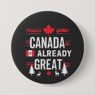 Canada is already great Anti MAGA Anti-Trump 7.5 Cm Round Badge