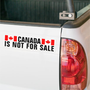 Canada is not for sale bumper sticker with flag