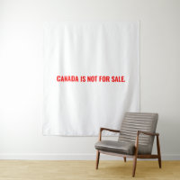 Canada is not for sale minimalist white red text