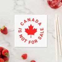 Canada is not for sale red maple leaf typography