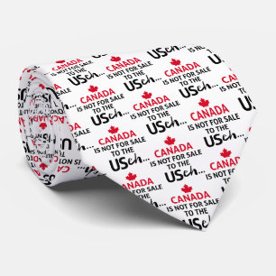 Canada Is not for Sale to the USA eh! Maple Leaf Tie