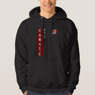 Canada Karate Canadian flag Kyokushinkai Dojo shot Hoodie