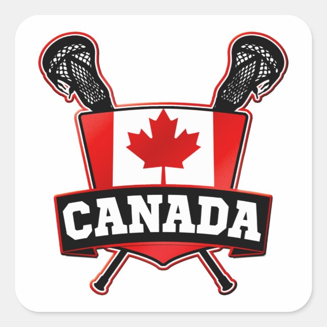 Canada Lacrosse Logo Square Sticker (Front)