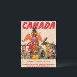 Canada - Land of the Free Postcard<br><div class="desc">Canada vintage travel poster. Canada - Land of the Free.</div>
