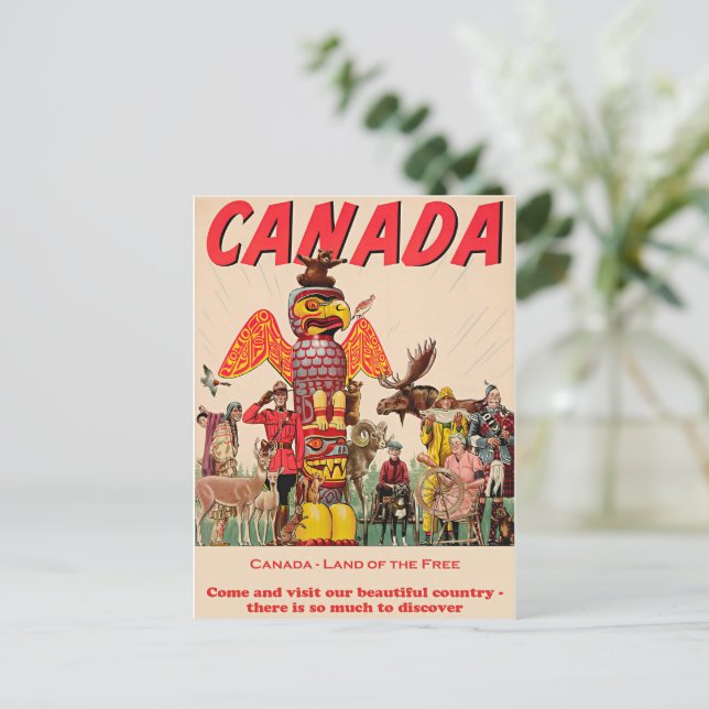 Canada - Land of the Free Postcard (Standing Front)