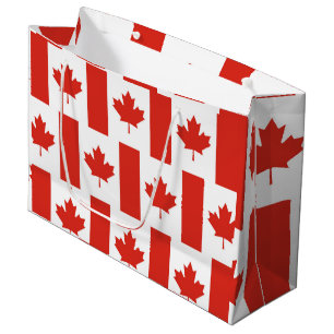 Canada Leaf Patriotic Flag Oh Canada Large Gift Bag