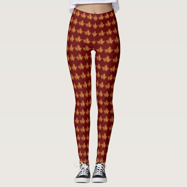 Canada Leggings Autumn Canada Souvenir Pants (Front)