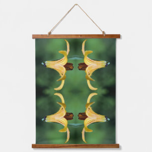 Canada Lily And Firefly Abstract  Hanging Tapestry