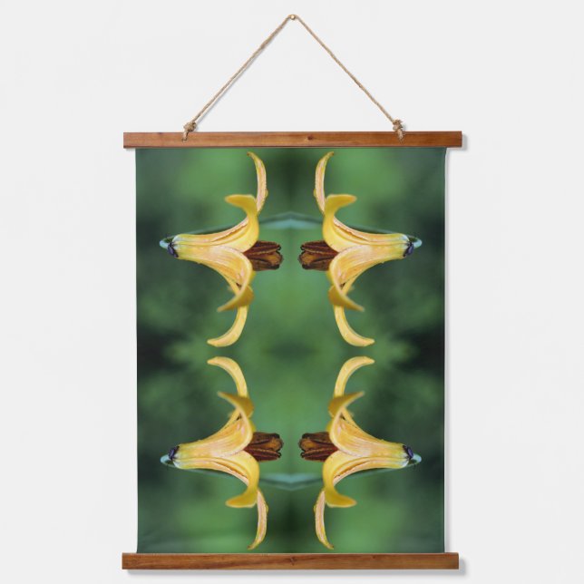 Canada Lily And Firefly Abstract  Hanging Tapestry (Front)
