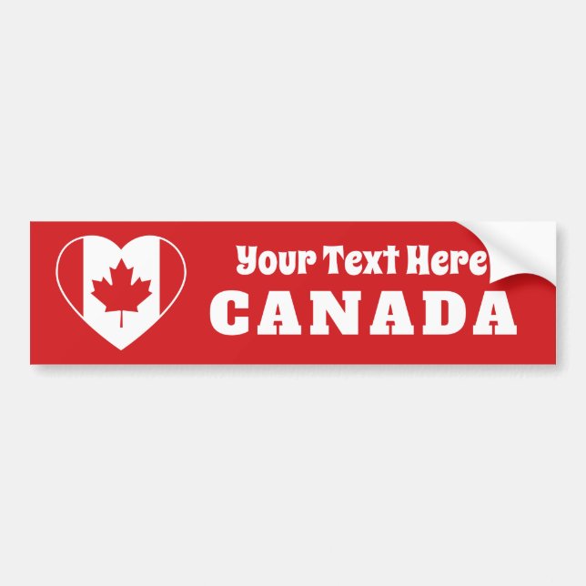 Canada Love custom bumpersticker Bumper Sticker (Front)