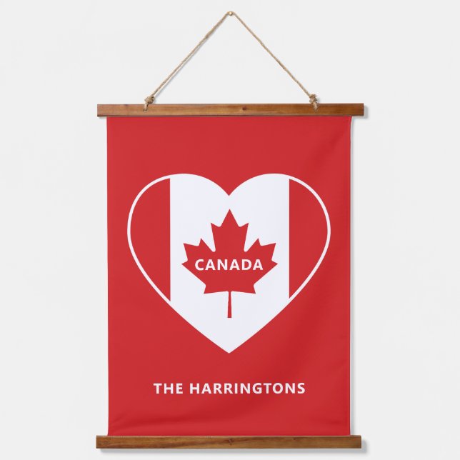 CANADA Love custom name Hanging Tapestry (Front)