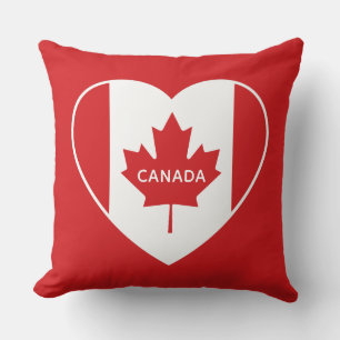 Canada Love custom text throw pillows