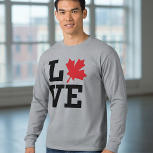 Canada Love Maple Leaf Long Sleeve Tee
