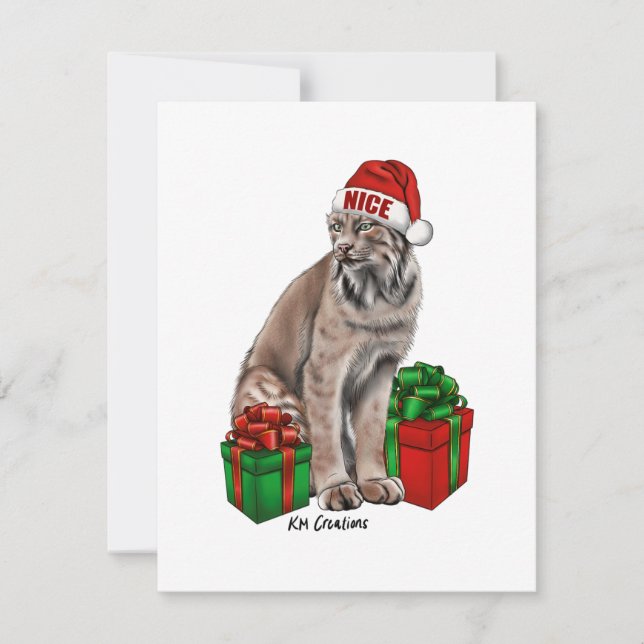 Canada lynx - holiday card (Front)