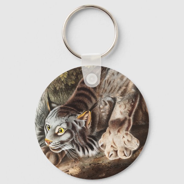Canada Lynx (Lynx Canadensis) Illustration Key Ring (Front)