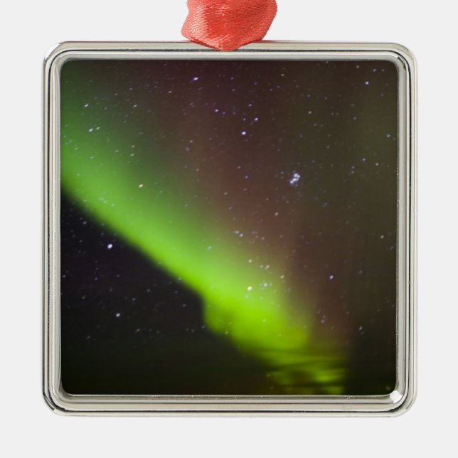 Canada, Manitoba, Churchill. Aurora Borealis Metal Tree Decoration (Front)