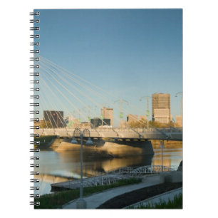 CANADA, Manitoba, Winnipeg: Esplanade Riel Spiral Notebook