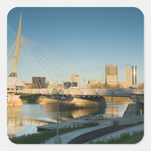 CANADA, Manitoba, Winnipeg: Esplanade Riel Square Sticker (Front)