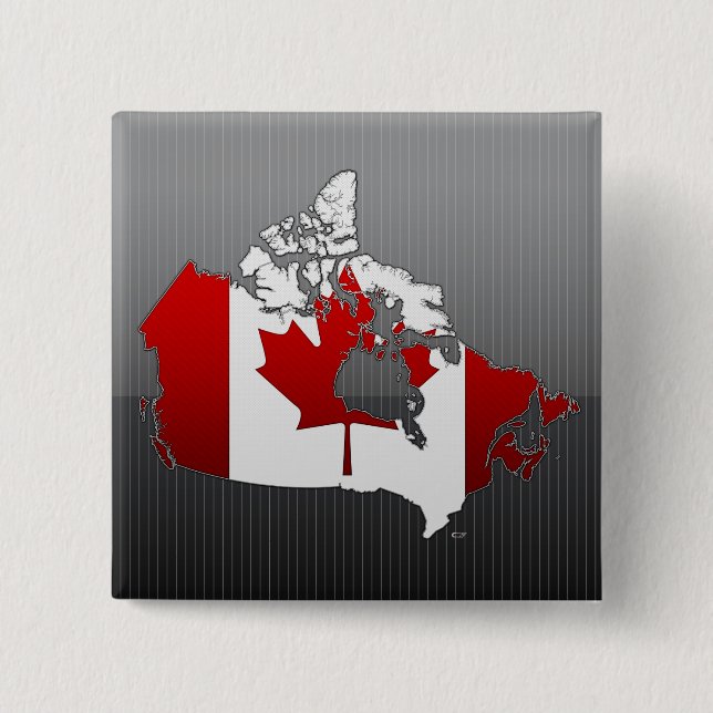 Canada: Map 15 Cm Square Badge (Front)