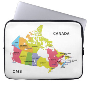 Canada Map custom monogram laptop sleeves