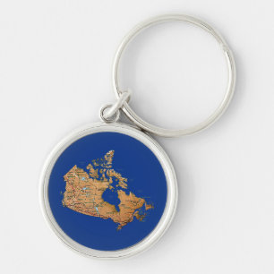 Canada Map Keychain