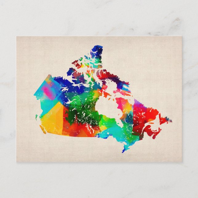 Canada Map Postcard (Front)